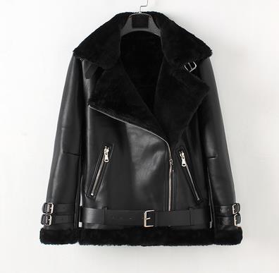 2023 Autumn/Winter Fur One warm suede jacket with belted lapel coat
