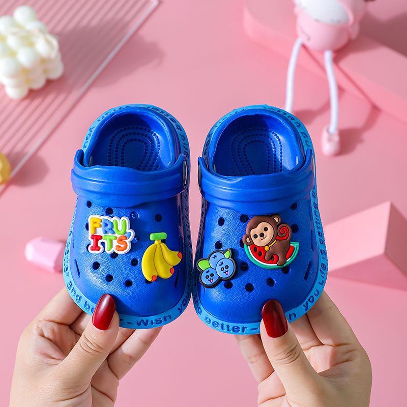 Summer Children Garden Clogs Shoes Boy Beach Sandal Kids Lightweight Breathable Cute Cartoon Slip On Mules Baby Slipper
