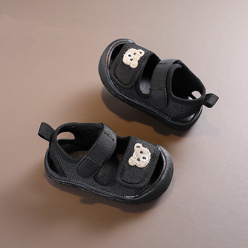 Baby Sandals Embroidered Bear Soft Sole Anti Slip Casual