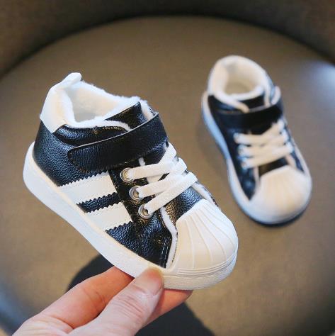 Shell-toe non-slip toddler shoes with Velcro for men and women