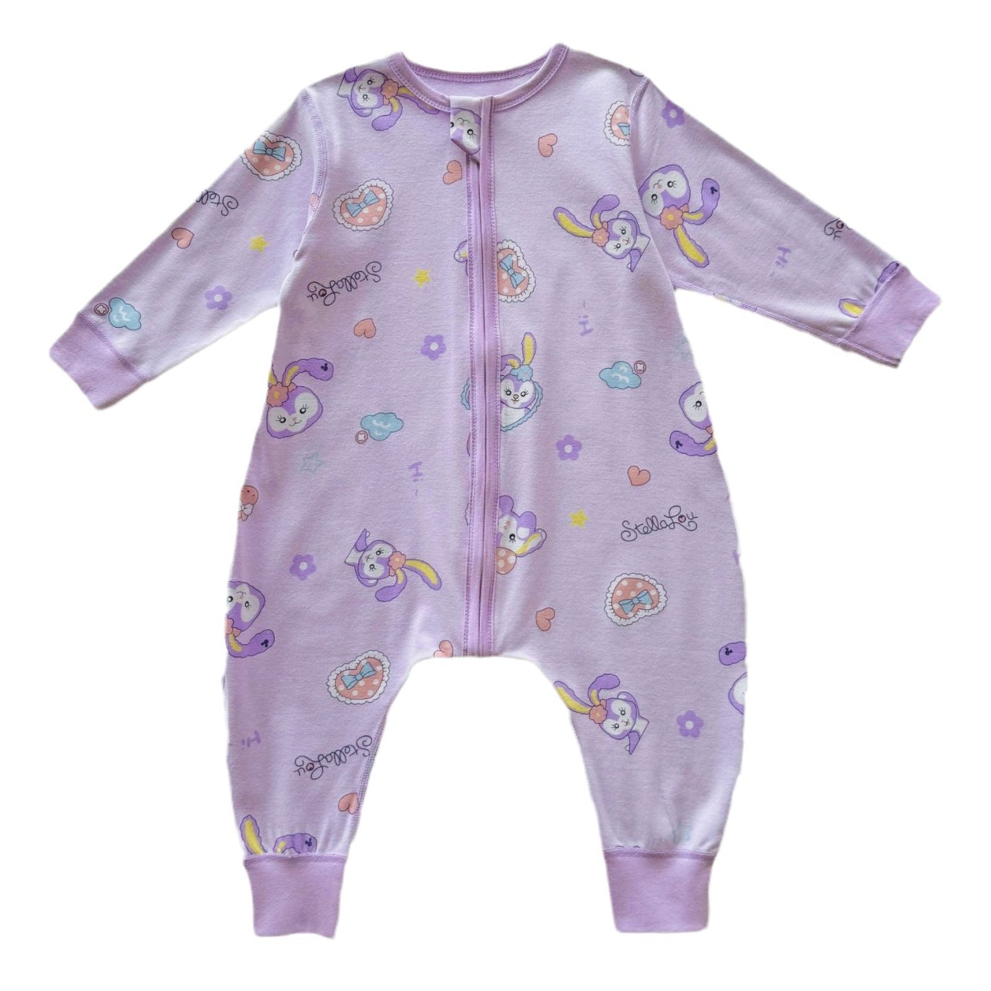 New double-layer baby one-piece split-leg sleeping bag children's anti-kick quilt spring, autumn and winter pajamas boys and girls cotton home wear