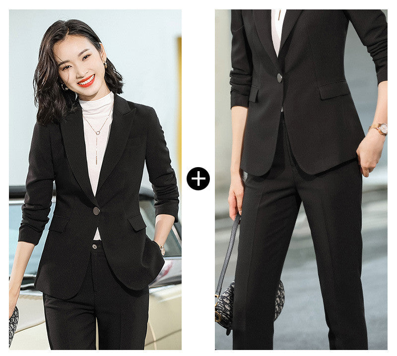 Two-Piece Suit Women's Professional Wear Trousers Fashion Overalls