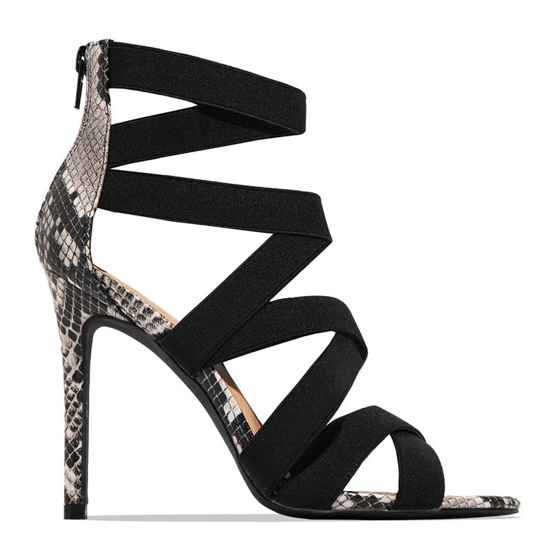 Female Shoe Buckle Summer High-heeled Sandal for Women High Heel Girls Comfort New Fashion Strap Peep Toe Open Shoes