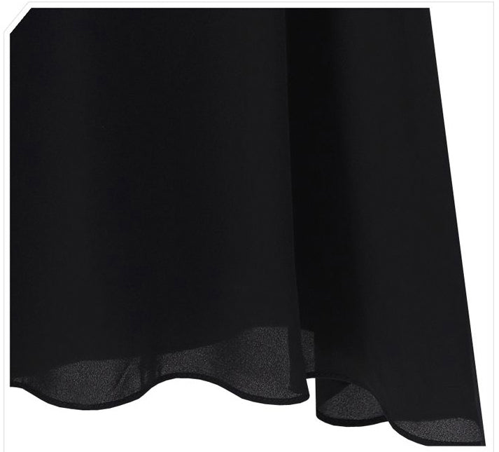 USA SIZE Women's large size chiffon shirt loose hollow sexy short-sleeved shirt shirt