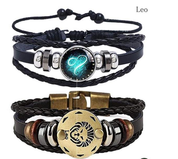 Twelve Constellations Bracelet for Men and Women Jewelry Handrope Chaozhou Nocturnal Personality Hand String for Couple''s Bracelet Birthday Gift
