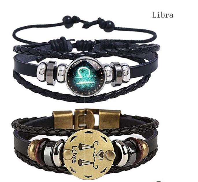 Twelve Constellations Bracelet for Men and Women Jewelry Handrope Chaozhou Nocturnal Personality Hand String for Couple''s Bracelet Birthday Gift