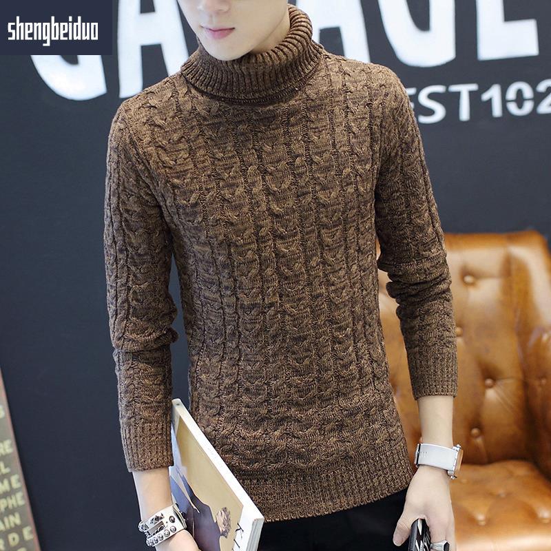 Turtleneck Autumn and Winter Solid Color Twist Pullover