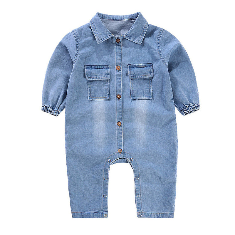 2023 Winter Cute Kids Baby Boy Warm Infant Romper Jumpsuit Cotton Solid Long Sleeve Hooded Clothes Sweater Outfit 0-24M