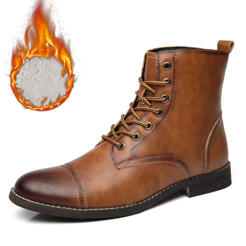 High top pointed toe Martin boots