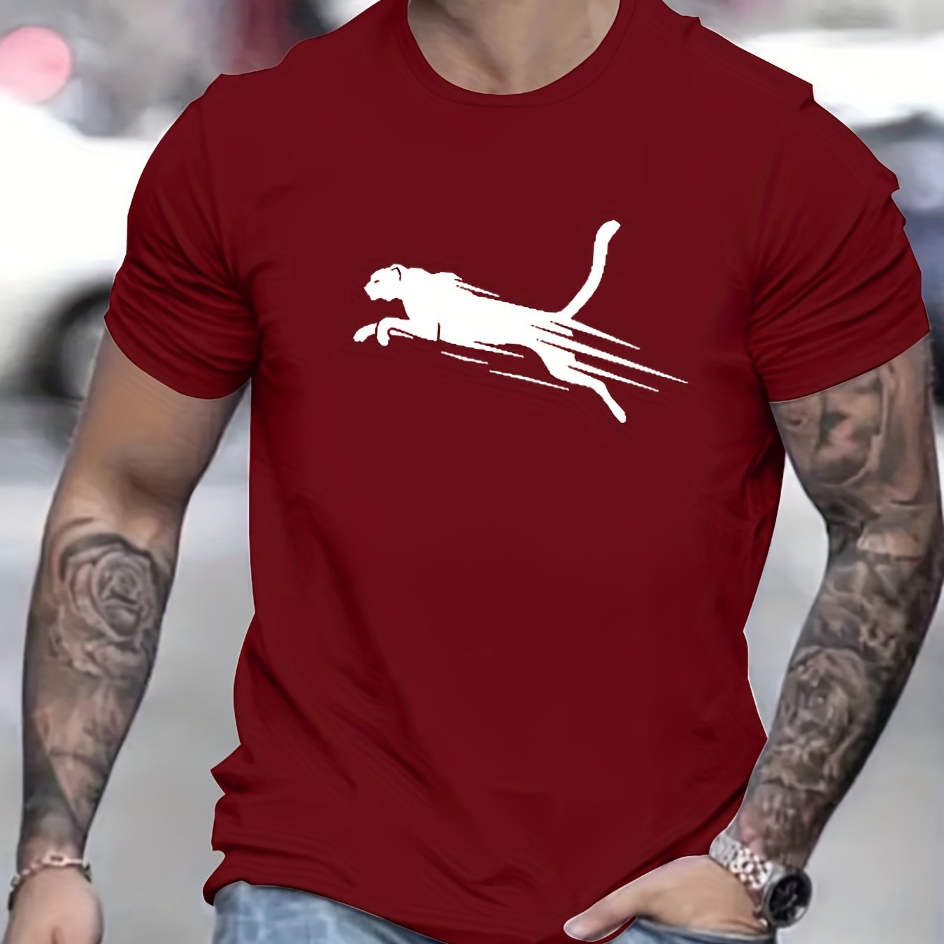 New Men's Printed Short Sleeve O-Neck T-shirt Summer Casual Simple Men's Fashion Top Plus Size Men's Clothing Sports Breathable