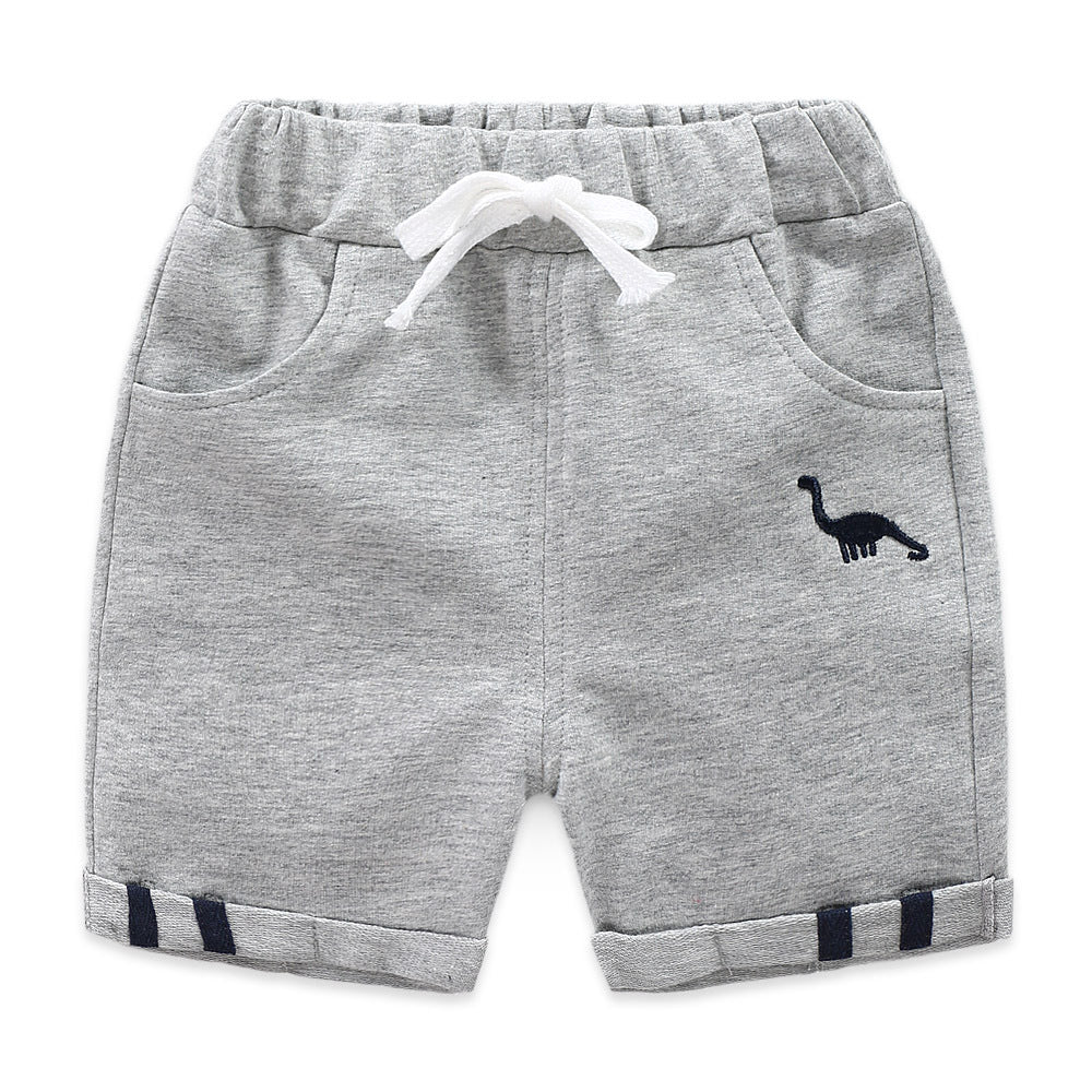 Dinosaur Shorts, Casual Pants, Children's Embroidered Soft Shorts, Summer New Bottoming Boys' Shorts, Suitable for 3-8 Years Old