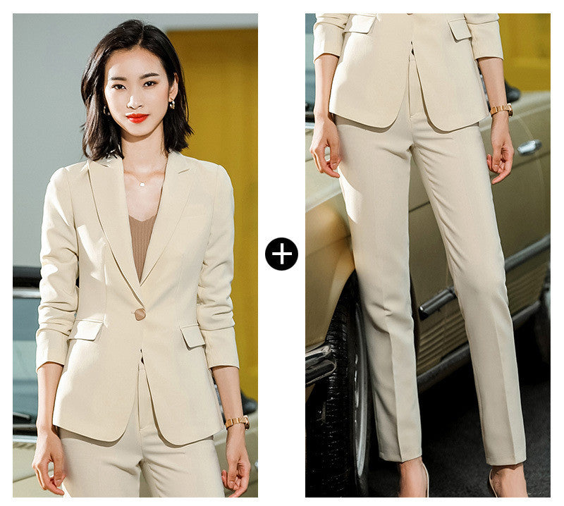 Two-Piece Suit Women's Professional Wear Trousers Fashion Overalls