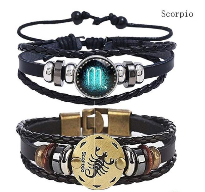 Twelve Constellations Bracelet for Men and Women Jewelry Handrope Chaozhou Nocturnal Personality Hand String for Couple''s Bracelet Birthday Gift