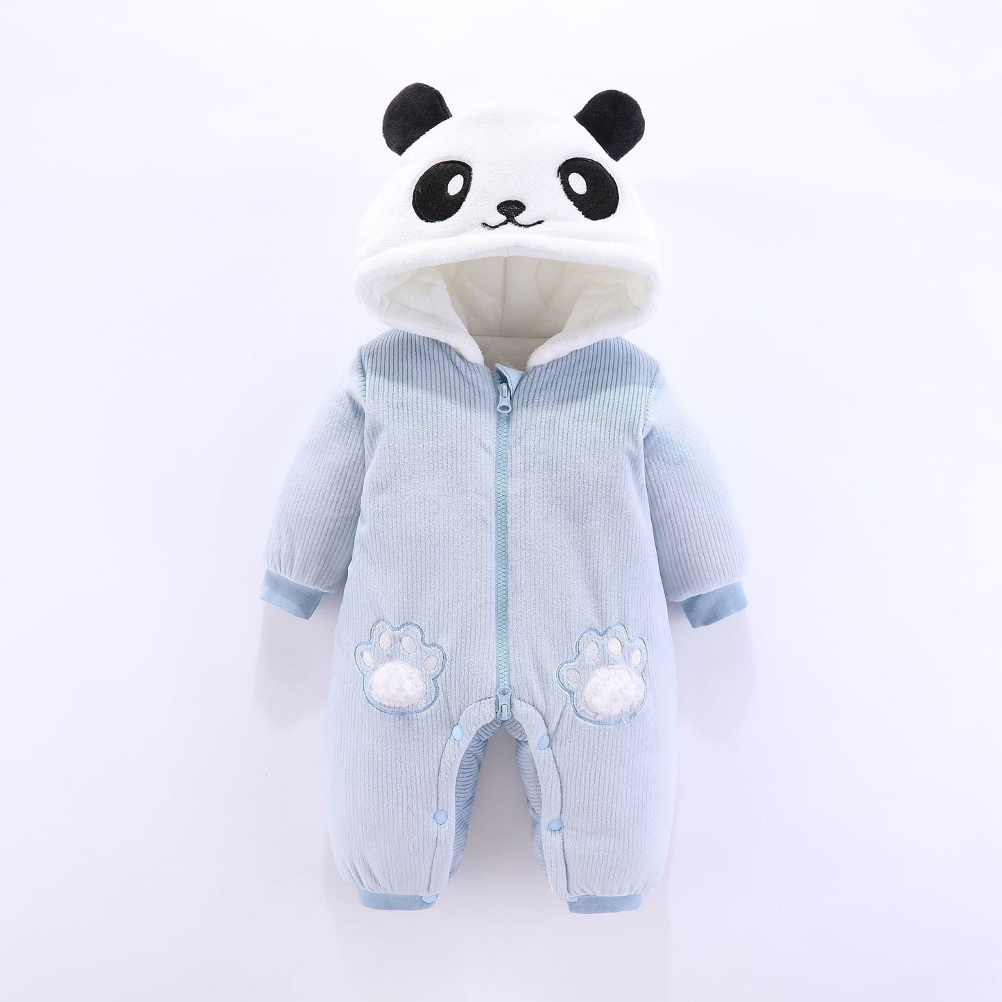 Winter Panda Baby Hoodie Rompers Overalls Bodysuit Jumpsuit Newborn Girl Boy cotton Snowsuit Kids infant Snow Wear clothes