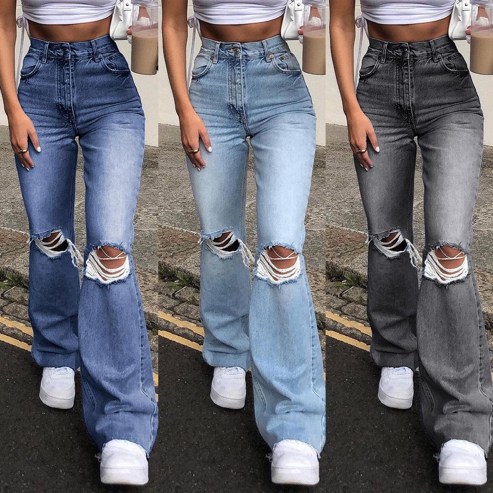 Fashion Trend Denim Trousers Women's New Style