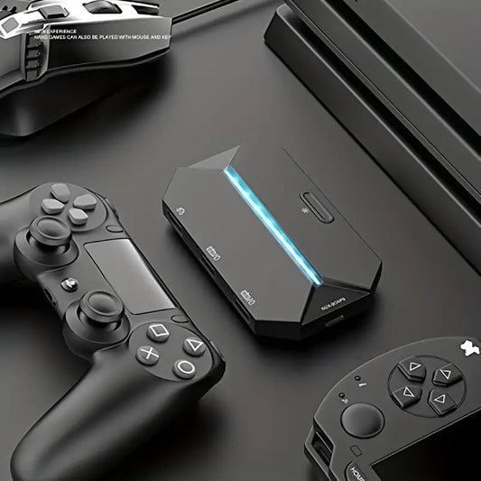 G6L RGB Backlit Gaming Controller Converter, Type-C USB Keyboard and Mouse LED Adapter/Converter for PS4/Xbox One/Xbox 360/Nintendo Switch/PS3