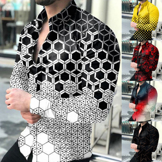 Cross-border 2021 Europe and the United States spring and summer New Polo Shirt shirt 3D printed men's T-shirt top