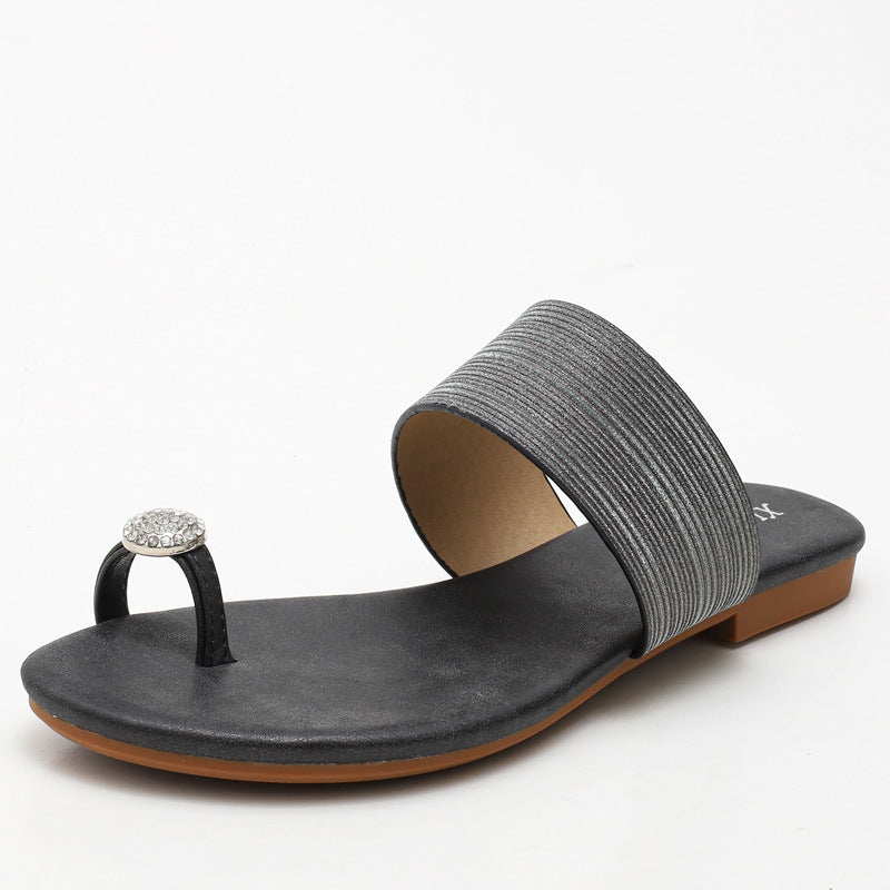Outer wear fashionable lazy beach slippers