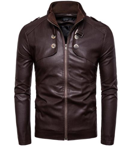 Jaqueta Masculina de Inverno em Couro Legítimo - Valt