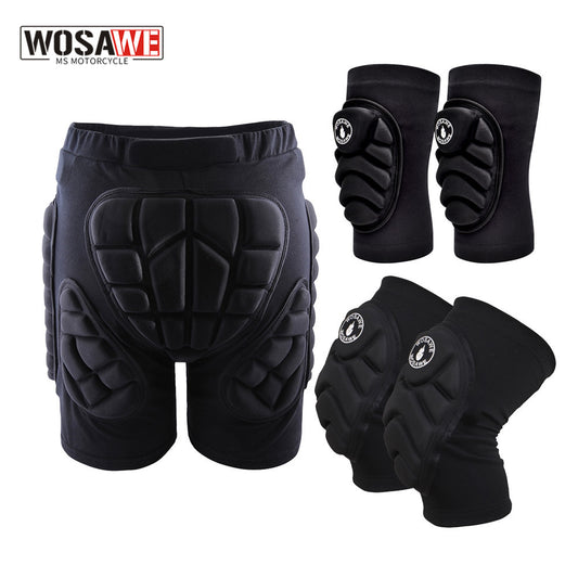 WOSAWE Padded Motorcycle Shorts Outdoor Sports Skiing Shorts Hip Pad Protector Armor Ski
