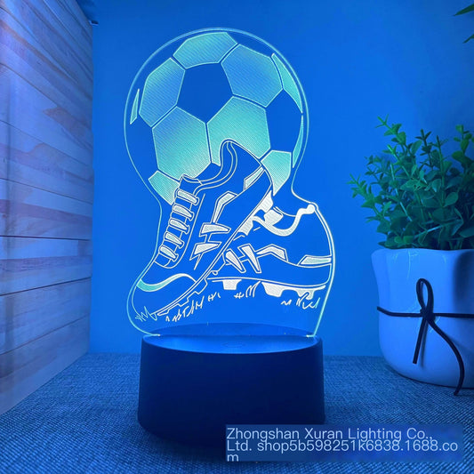 Cross-border supply hot football hot 3D night light creative children's gifts atmosphere table lamp manufacturers wholesale