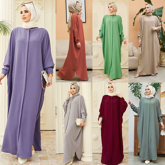 muslim Robe abaya Costume muslim fashion Bat Sleeve Long Southeast Asian Cross-border Foreign Trade