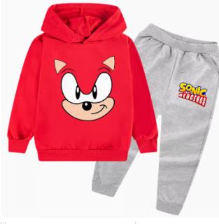 Sonic Mouse Super Sound Kids Long Sleeve Hoodie and Pants Children's Clothing Spring Autumn Set Boys Primary School Pants