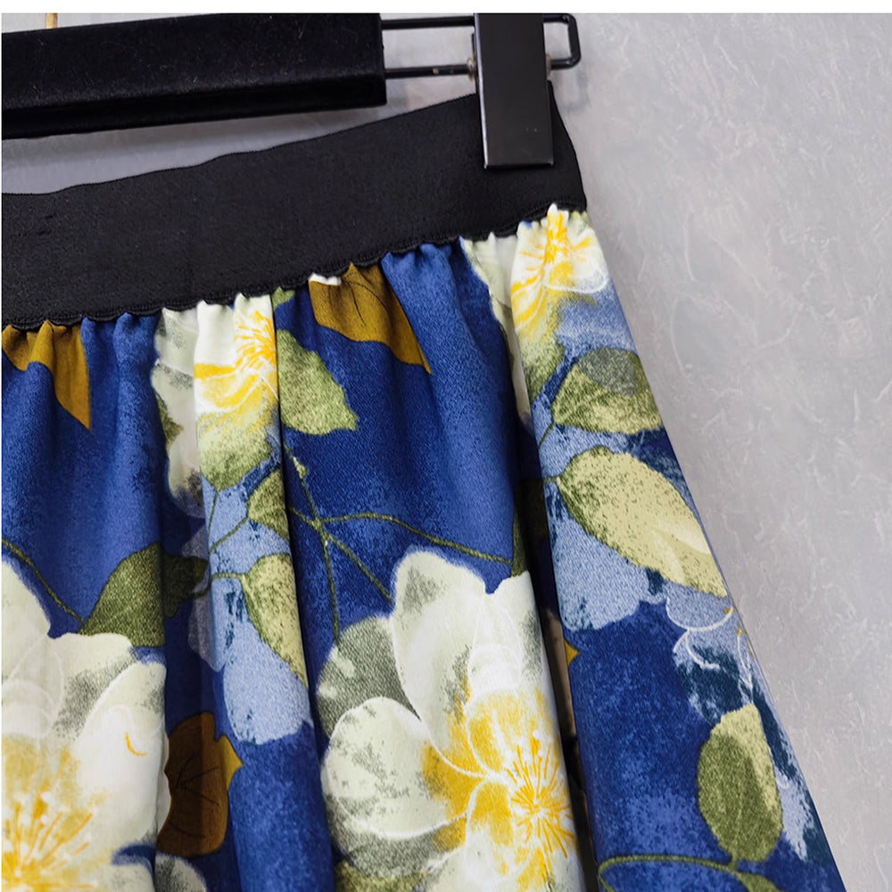 Large Big Hem Satin Skirt Harajuku Faldas Largas Elegantes Maxi Chiffon Skirt for Womens long skirts for women fashion 2023