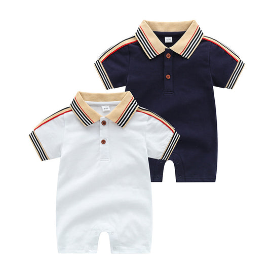 Baby's One-piece Clothes Summer Pure Cotton 3 Months Newborn Men's Short-sleeved Internet Popular Cute Baby Girl's Thin Clearance