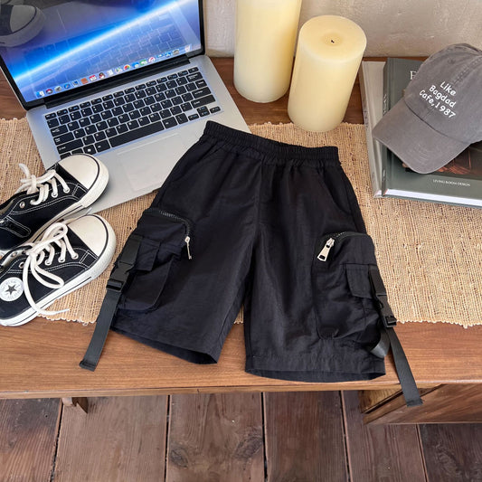 Summer Boys' Big Pocket Overalls, Children's Pants