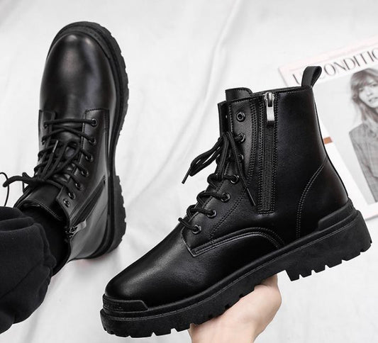 New Men's Casual Leather British Retro Martin Boots