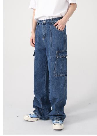 Men Wide Leg Jeans Hip Hop Casual