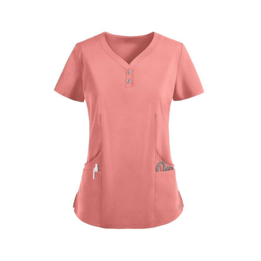 hospital polyester cotton design hand washing clothes Doctor short sleeve work clothes spa beauty clothes split suit brush hand clothes