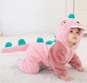 Baby Pink Dinosaur Fantasy Jumpsuit