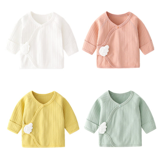 Newborn baby clothes Cotton Baby Boy Girl Summer T Shirts Solid toddler long sleeve tops full moon clothing for babies 0-3M