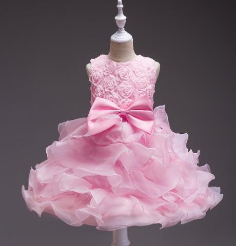 Flower girl dress skirt embroidered princess dress sleeveless dress wedding dress skirt