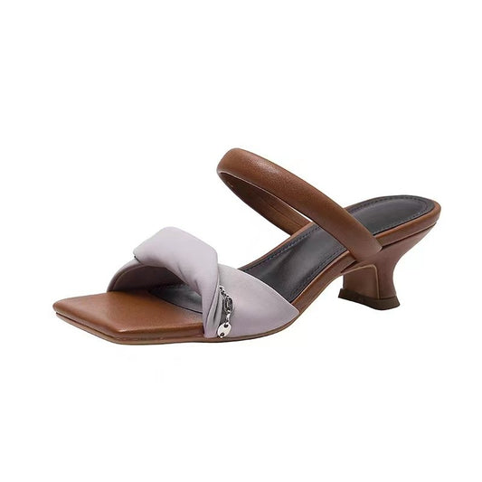Daegu Women& Korean Sandal with Fabric and Heel