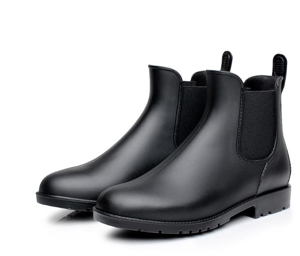 Chelsea rain boots men and women short tube rain boots fashion water shoes low-top rubber shoes casual adult water shoes women