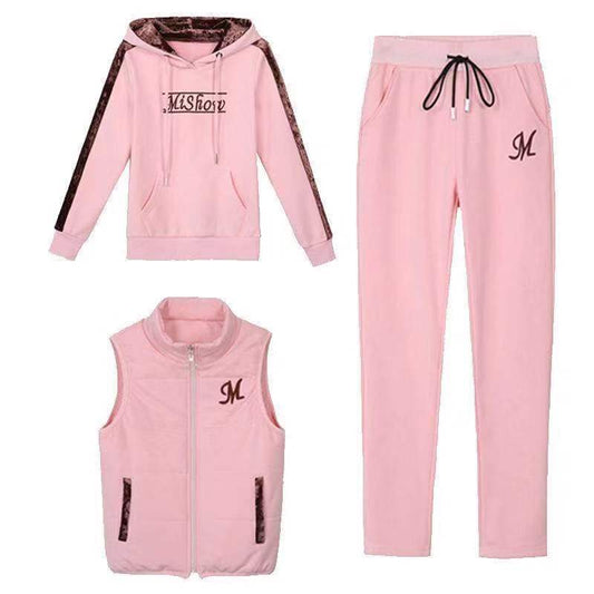 Thicken plus velvet three-piece suit