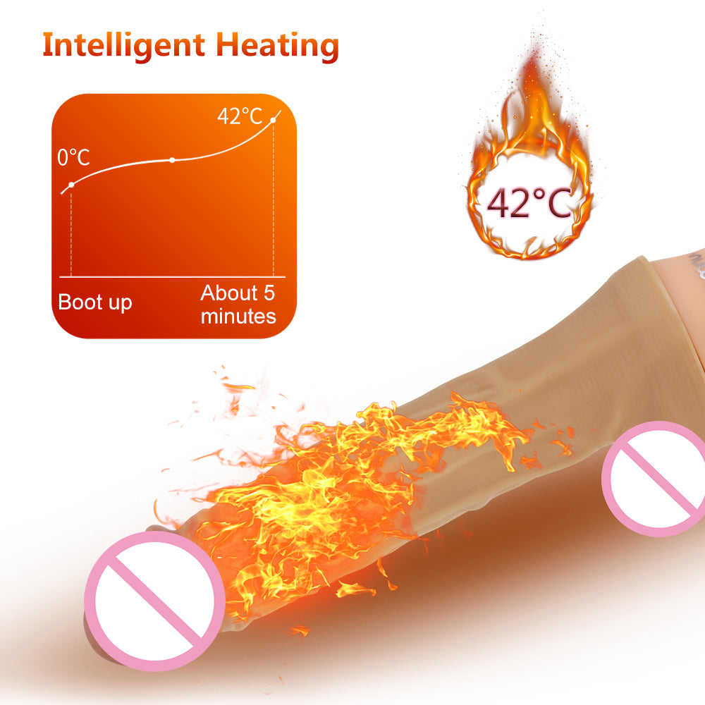 Retractable King Gun automatic vibration simulation gun machine phallus female masturbator heated adult toys