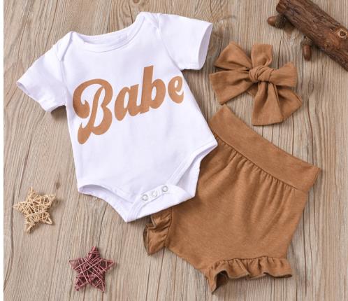 Hey Babe, Short Sleeve Bodysuit Set