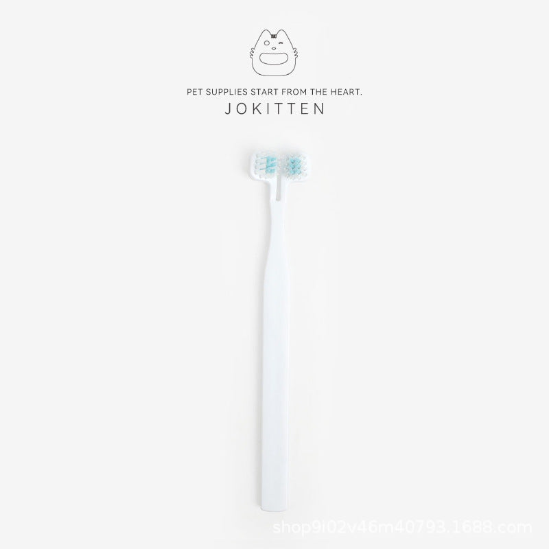 1pc Pet Toothbrush for Dogs and Cats, Double-headed Pet Teeth Cleaning Brush Soft Dog Tooth Brush for Pet Oral Dental Care
