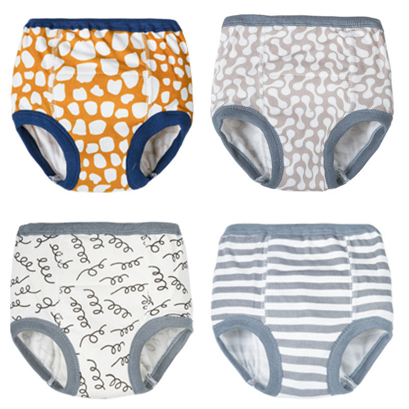 boy and girl baby training cloth diapers