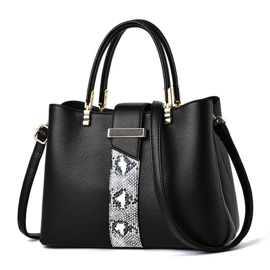 Luxury Snake Grain Leather Handbags Women Fashion Designer Large Capacity Tote Crossbody Shoulder Bag Female Top Handle Torebka