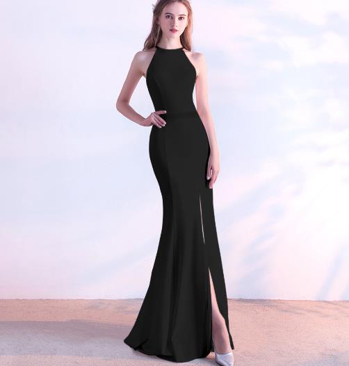New evening dress long skirt banquet sexy hanging neck fishtail ladies dress skirt slim dress