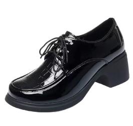 British style lace-up leather shoes