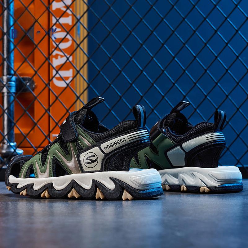 Habi Bear Children's Shoes 2023 Summer Boys Baotou Sandals Girls Beach Shoes Lightweight Roman Shoes Factory Daifa