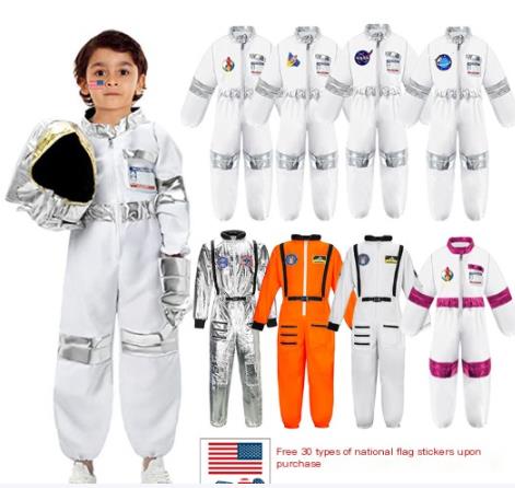 Children's space suit Halloween cosplay performance suit astronaut gloves holiday party performance play suit