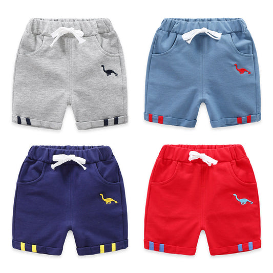 Dinosaur Shorts, Casual Pants, Children's Embroidered Soft Shorts, Summer New Bottoming Boys' Shorts, Suitable for 3-8 Years Old