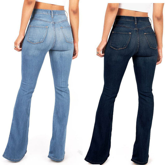 Women Autumn Winter Skinny Jeans Flare Pants 2020 New Fashion High Waist Slim Elasticity Streetwear Workout Long Pants Capri